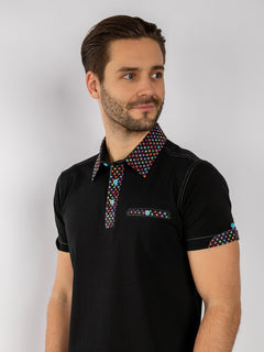SIGNATURE POLO SHIRT WITH PIXEL INSERT - Claudio Lugli Shirts
