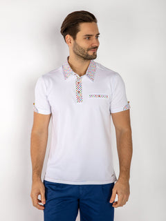SIGNATURE POLO SHIRT WITH PIXEL INSERT - Claudio Lugli Shirts
