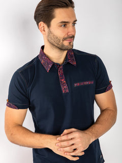 SIGNATURE POLO SHIRT WITH SHIMMER INSERT - Claudio Lugli Shirts