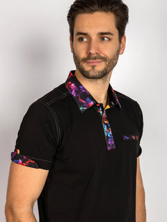 SIGNATURE POLO SHIRT WITH SMOKE INSERT - Claudio Lugli Shirts