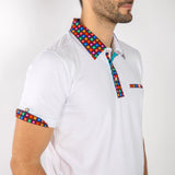 SIGNATURE POLO SHIRT WITH SQUARES INSERT - Claudio Lugli Shirts