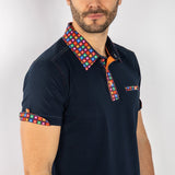 SIGNATURE POLO SHIRT WITH SQUARES INSERT - Claudio Lugli Shirts