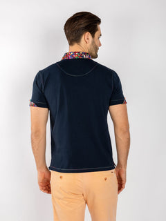 SIGNATURE POLO SHIRT WITH STAINED GLASS INSERT - Claudio Lugli Shirts