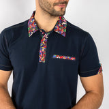 SIGNATURE POLO SHIRT WITH STAINED GLASS INSERT - Claudio Lugli Shirts