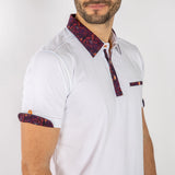 Signature Polo with Shimmer Insert - Claudio Lugli Shirts