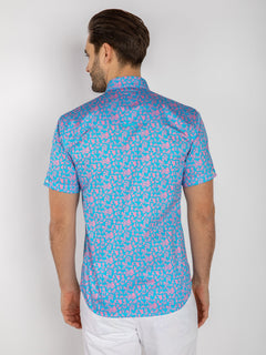 SILHOUETTE ORNAMENTS SHORT SLEEVE SHIRT - Claudio Lugli Shirts