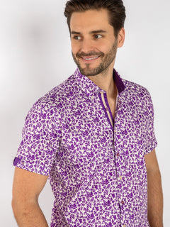 SILHOUETTE ORNAMENTS SHORT SLEEVE SHIRT - Claudio Lugli Shirts