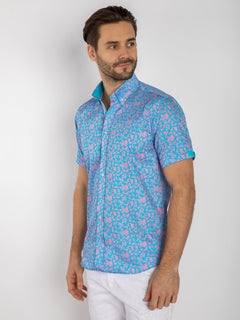 SILHOUETTE ORNAMENTS SHORT SLEEVE SHIRT - Claudio Lugli Shirts