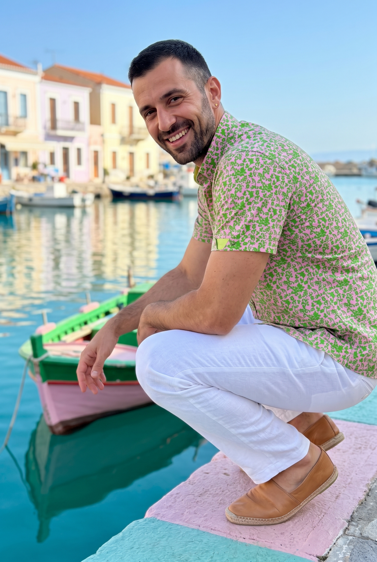Silhouette Ornaments Short Sleeve Shirt - Claudio Lugli Shirts