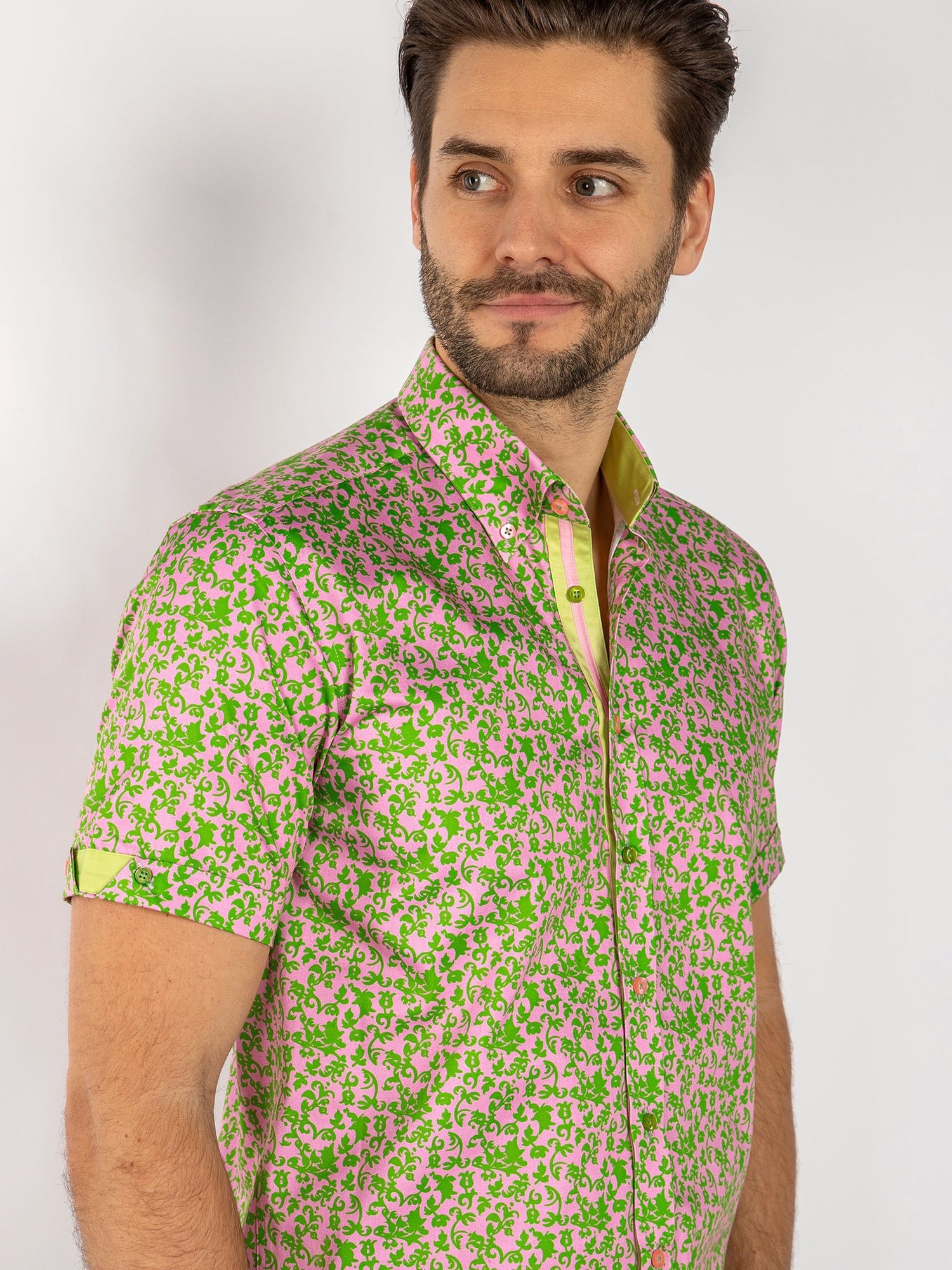 SILHOUETTE ORNAMENTS SHORT SLEEVE SHIRT - Claudio Lugli Shirts