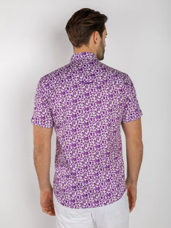SILHOUETTE ORNAMENTS SHORT SLEEVE SHIRT - Claudio Lugli Shirts