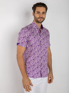 SILHOUETTE ORNAMENTS SHORT SLEEVE SHIRT - Claudio Lugli Shirts