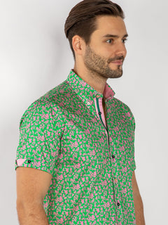 SILHOUETTE ORNAMENTS SHORT SLEEVE SHIRT - Claudio Lugli Shirts