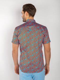 SILHOUETTE ORNAMENTS SHORT SLEEVE SHIRT - Claudio Lugli Shirts