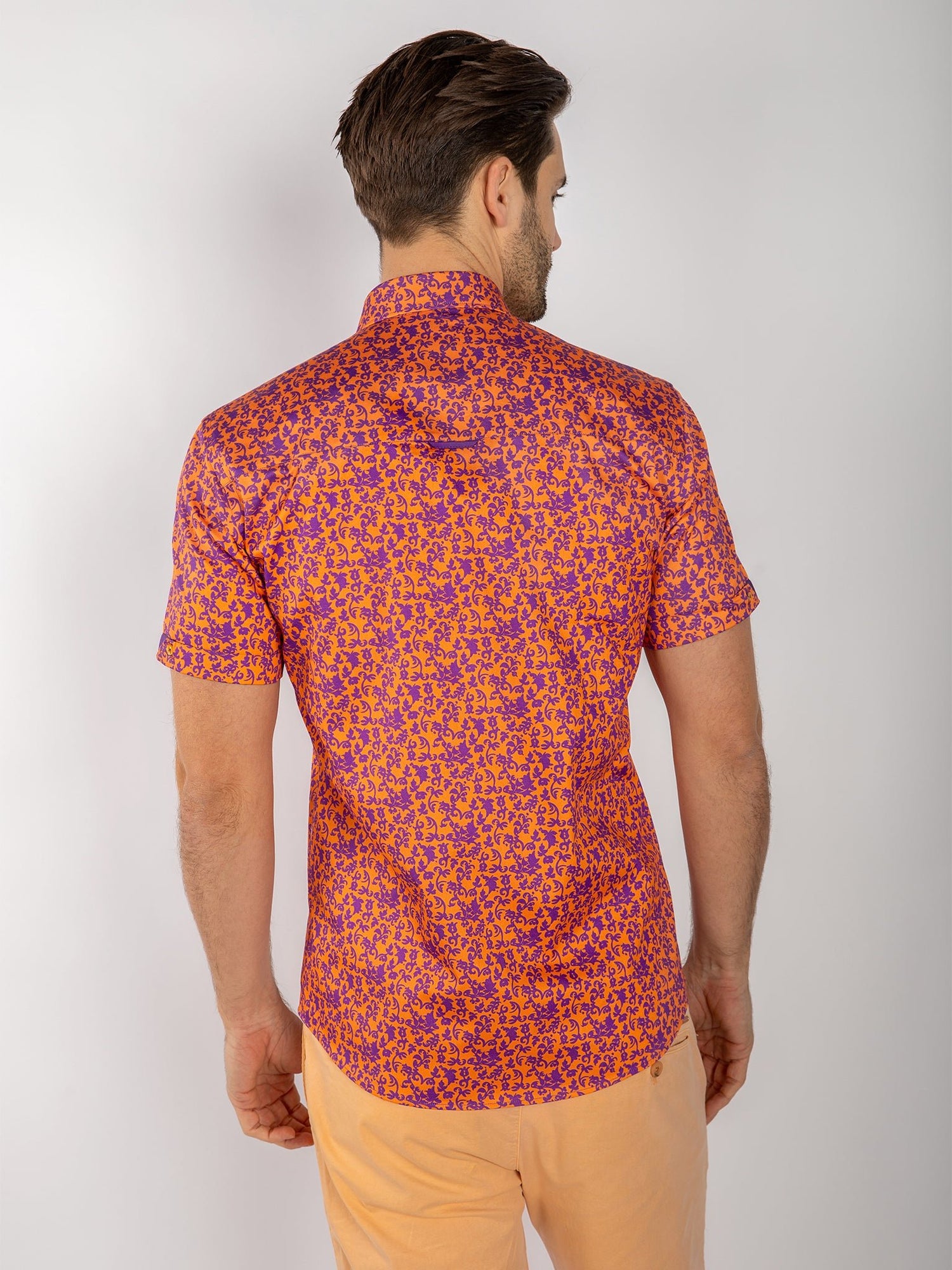 SILHOUETTE ORNAMENTS SHORT SLEEVE SHIRT - Claudio Lugli Shirts