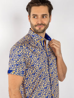 SILHOUETTE ORNAMENTS SHORT SLEEVE SHIRT - Claudio Lugli Shirts