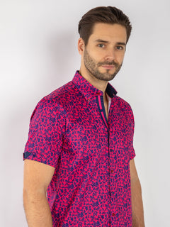 SILHOUETTE ORNAMENTS SHORT SLEEVE SHIRT - Claudio Lugli Shirts