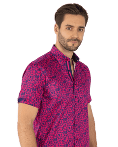 Silhouette Ornaments Short Sleeve Shirt - Claudio Lugli Shirts