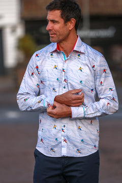 SKI SLOPES PRINT SHIRT - Claudio Lugli Shirts
