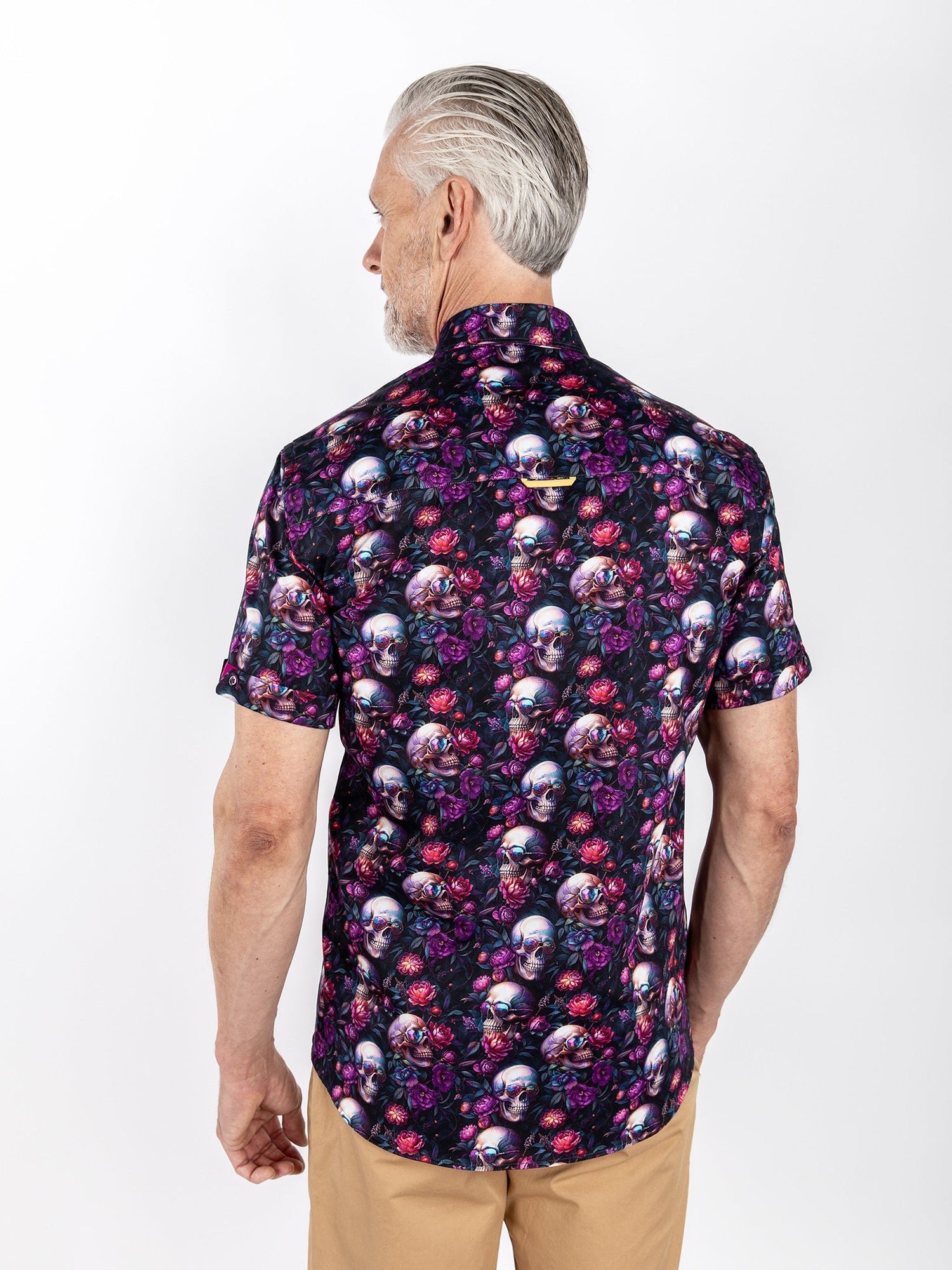 SKULL SUNGLASSES FLORAL SHORT SLEEVE SHIRT - Claudio Lugli Shirts