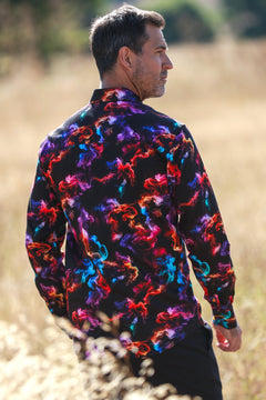 SMOKE MULTICOLOURED PRINT SHIRT - Claudio Lugli Shirts
