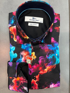 SMOKE MULTICOLOURED PRINT SHIRT – Premium Men's Patterned Shirt by Claudio Lugli | Bold Design, Tailored Fit, Best Printed Shirts