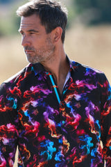 SMOKE MULTICOLOURED PRINT SHIRT - Claudio Lugli Shirts