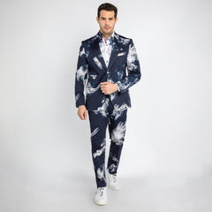 SMOKE PRINTED 2 PIECE SUIT – Premium Men's Patterned Shirt by Claudio Lugli | Bold Design, Tailored Fit, Best Printed Shirts