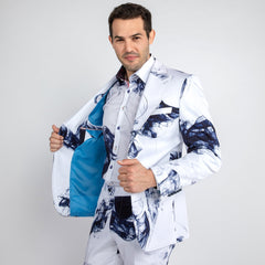 SMOKE PRINTED 2 PIECE SUIT – Premium Men's Patterned Shirt by Claudio Lugli | Bold Design, Tailored Fit, Best Printed Shirts