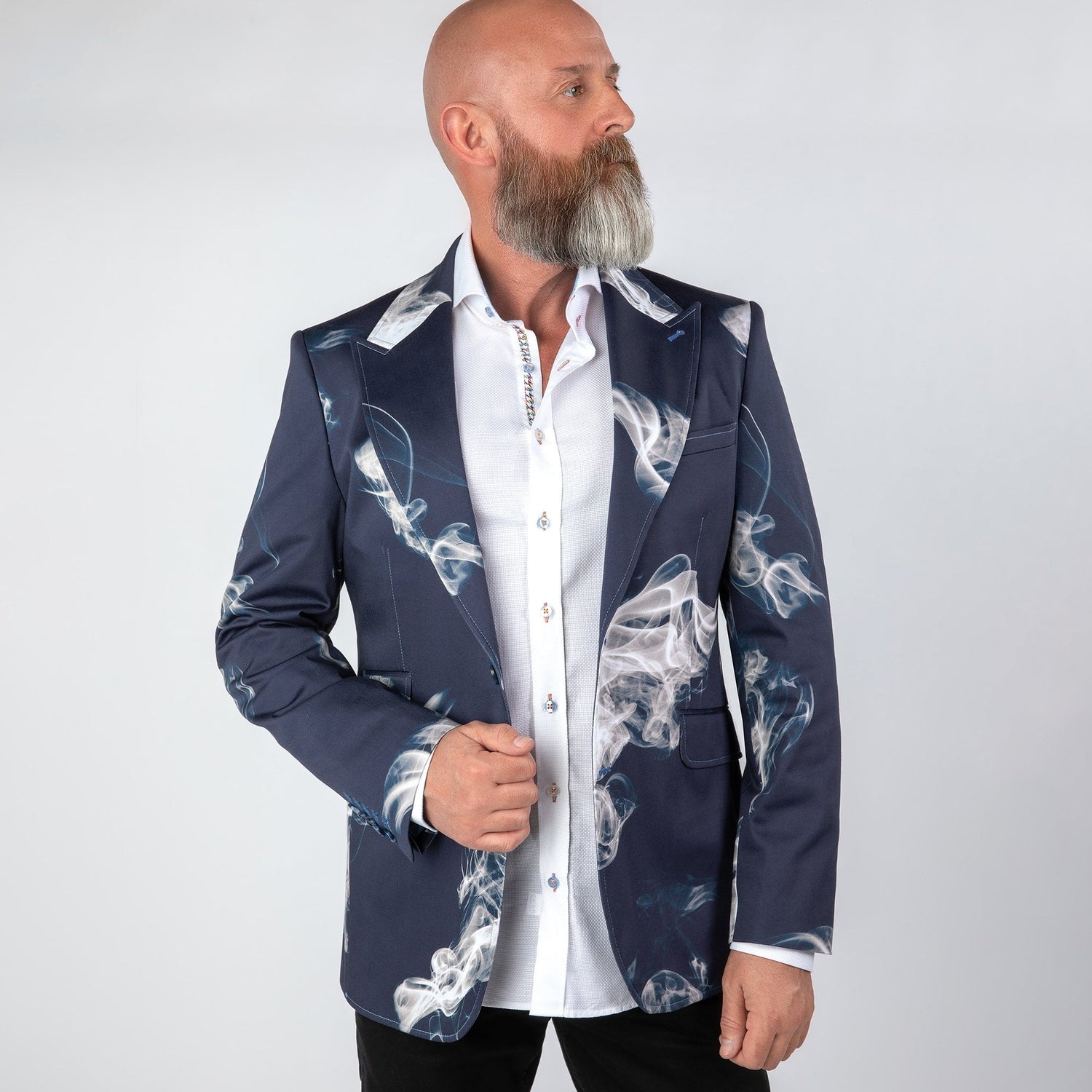 SMOKE PRINTED JACKET - Claudio Lugli Shirts