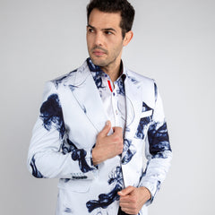 SMOKE PRINTED JACKET - Claudio Lugli Shirts
