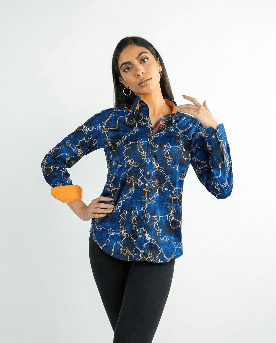 Snaffle Tie Dye Womens Print Shirt - Claudio Lugli Shirts