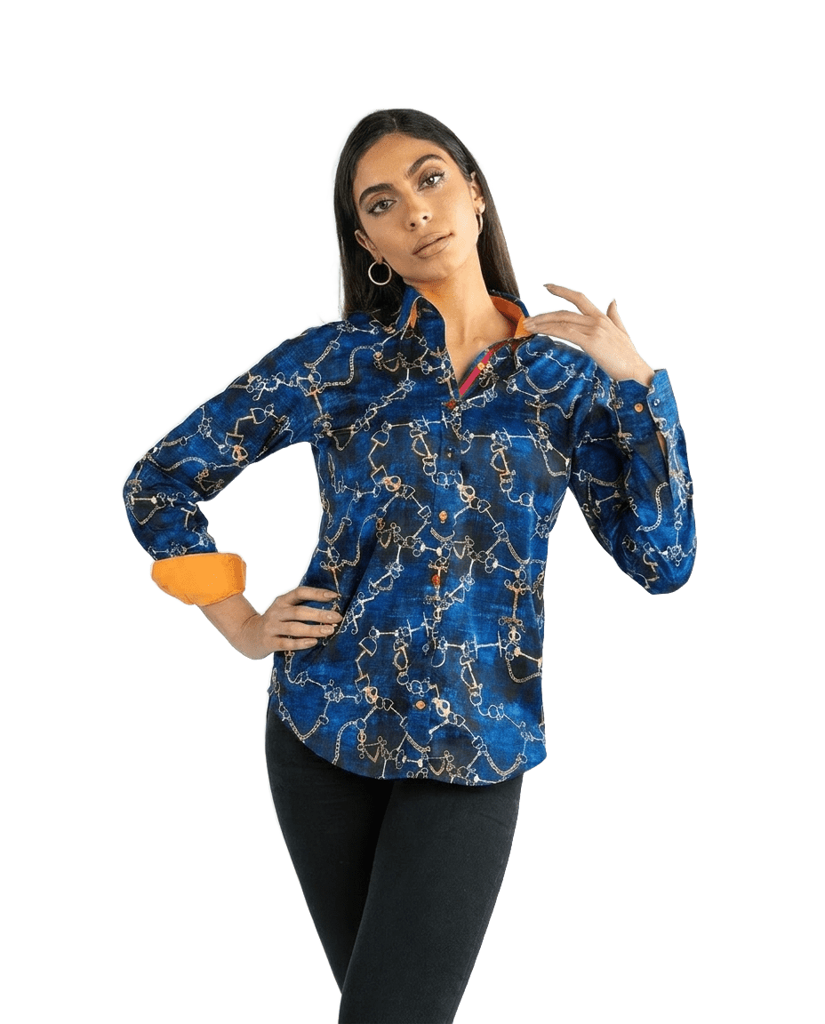 Snaffle Tie Dye Womens Print Shirt - Claudio Lugli Shirts