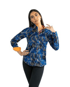 Snaffle Tie Dye Womens Print Shirt - Claudio Lugli Shirts
