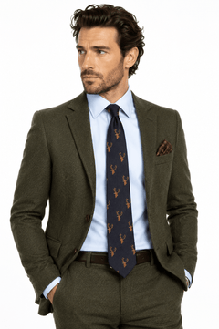 Stag's Head Silk Neck - Tie by Van Buck - Claudio Lugli Shirts
