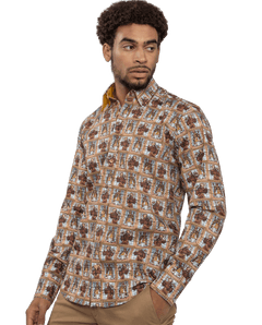 Stained Glass Saints Print Shirt - Claudio Lugli Shirts