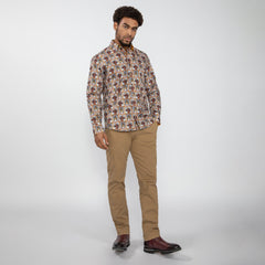 STAINED GLASS SAINTS PRINT SHIRT - Premium Men's Patterned Shirt by Claudio Lugli | Bold Design, Tailored Fit, Best Printed Shirts