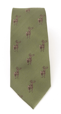 Standing Stag Country Silk Neck-Tie by Van Buck – Premium Men's Patterned Shirt by Claudio Lugli | Bold Design, Tailored Fit, Best Printed Shirts
