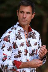 STEAMPUNK CITY PRINT SHIRT – Premium Men's Patterned Shirt by Claudio Lugli | Bold Design, Tailored Fit, Best Printed Shirts