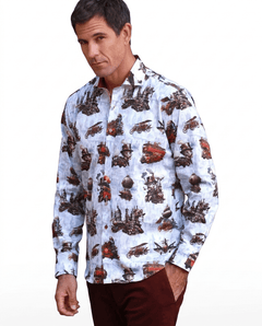 Steampunk City Print Shirt - Claudio Lugli Shirts