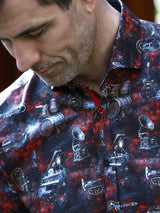 STEAMPUNK INSTRUMENT PRINT SHIRT - Claudio Lugli Shirts