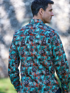STEAMPUNK INSTRUMENT PRINT SHIRT - Claudio Lugli Shirts