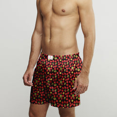 STRAWBERRY COTTON POPLIN PRINT BOXER SHORTS - Premium Men's Patterned Shirt by Claudio Lugli | Bold Design, Tailored Fit, Best Printed Shirts