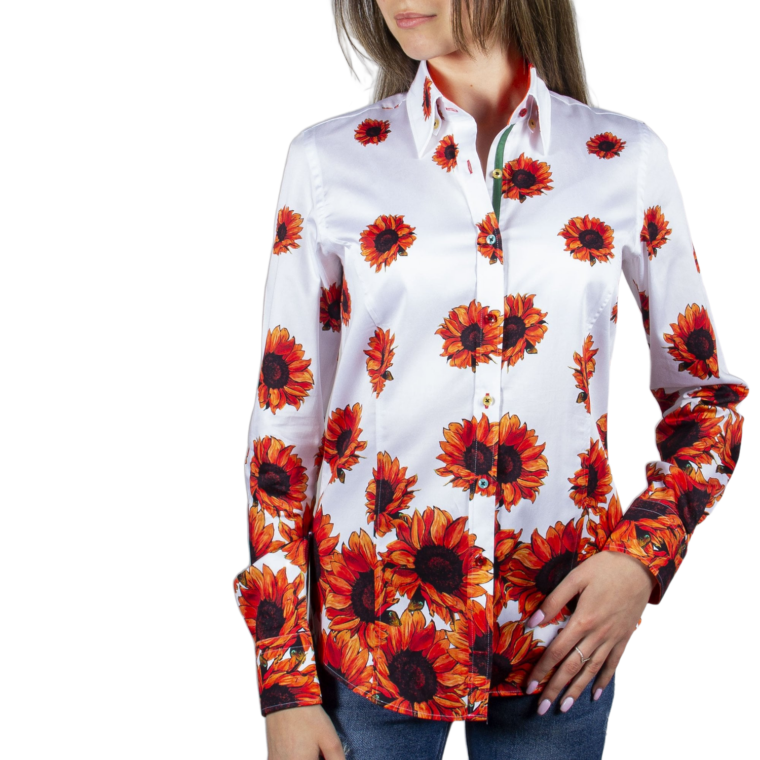 Sunflower Print Womens Shirt - Claudio Lugli Shirts