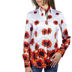 Sunflower Print Womens Shirt - Claudio Lugli Shirts