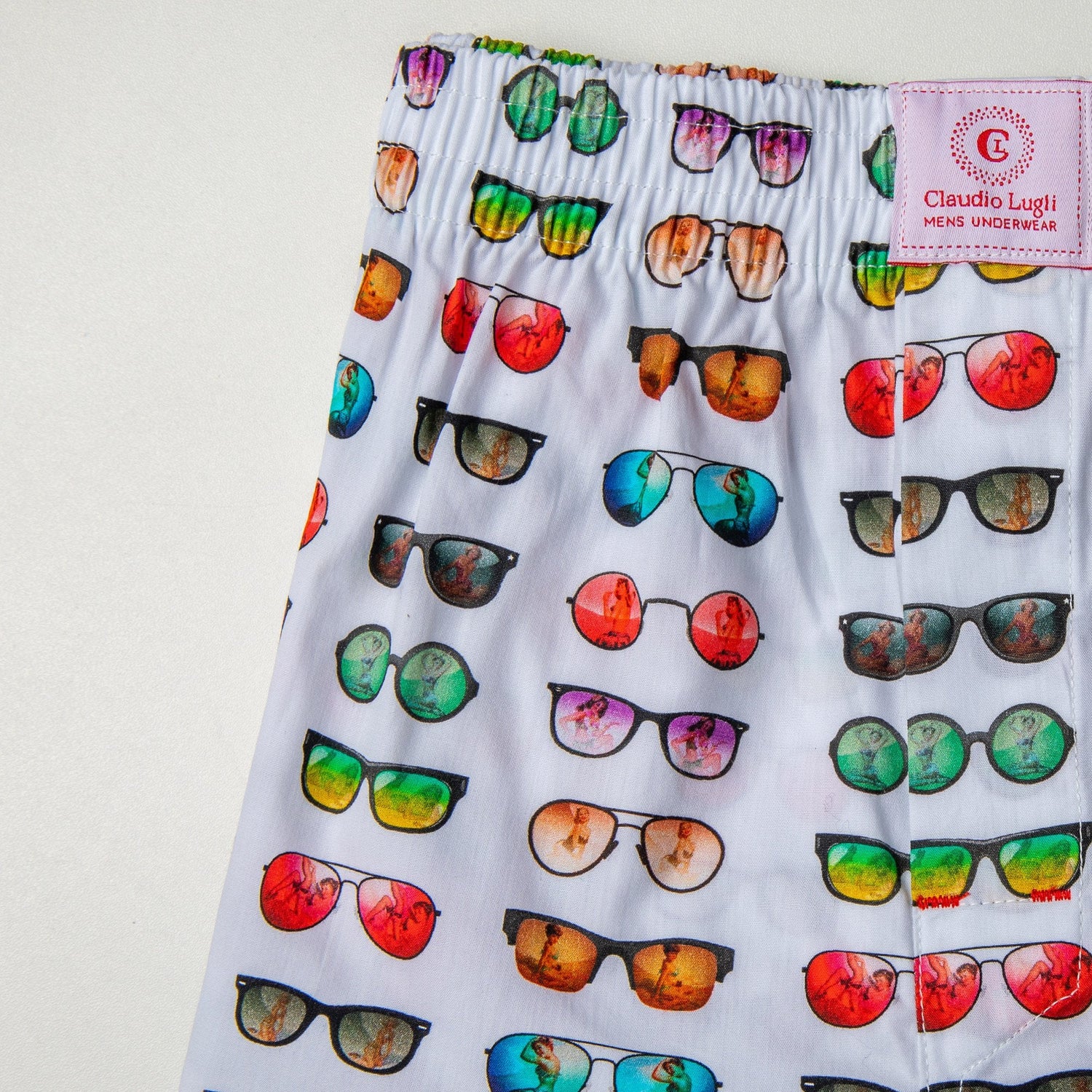 SUNGLASSES COTTON POPLIN PRINT BOXER SHORTS - Premium Men's Patterned Shirt by Claudio Lugli | Bold Design, Tailored Fit, Best Printed Shirts