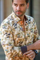 SUPERMARINE PLANE COMMEMORATIVE PRINT SHIRT – Premium Men's Patterned Shirt by Claudio Lugli | Bold Design, Tailored Fit, Best Printed Shirts