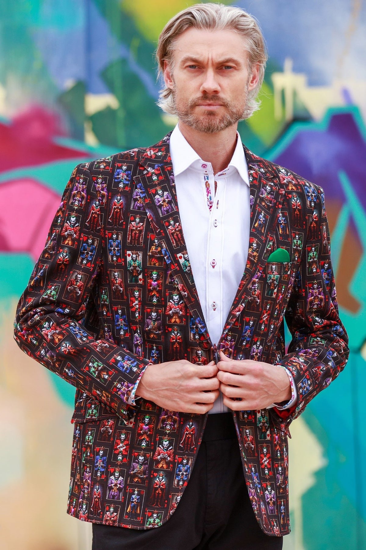 Supervillain Gallery Print Blazer - Claudio Lugli Shirts