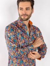 TENCEL CL25150 MULTICOLOUR LEAVES - Claudio Lugli Shirts