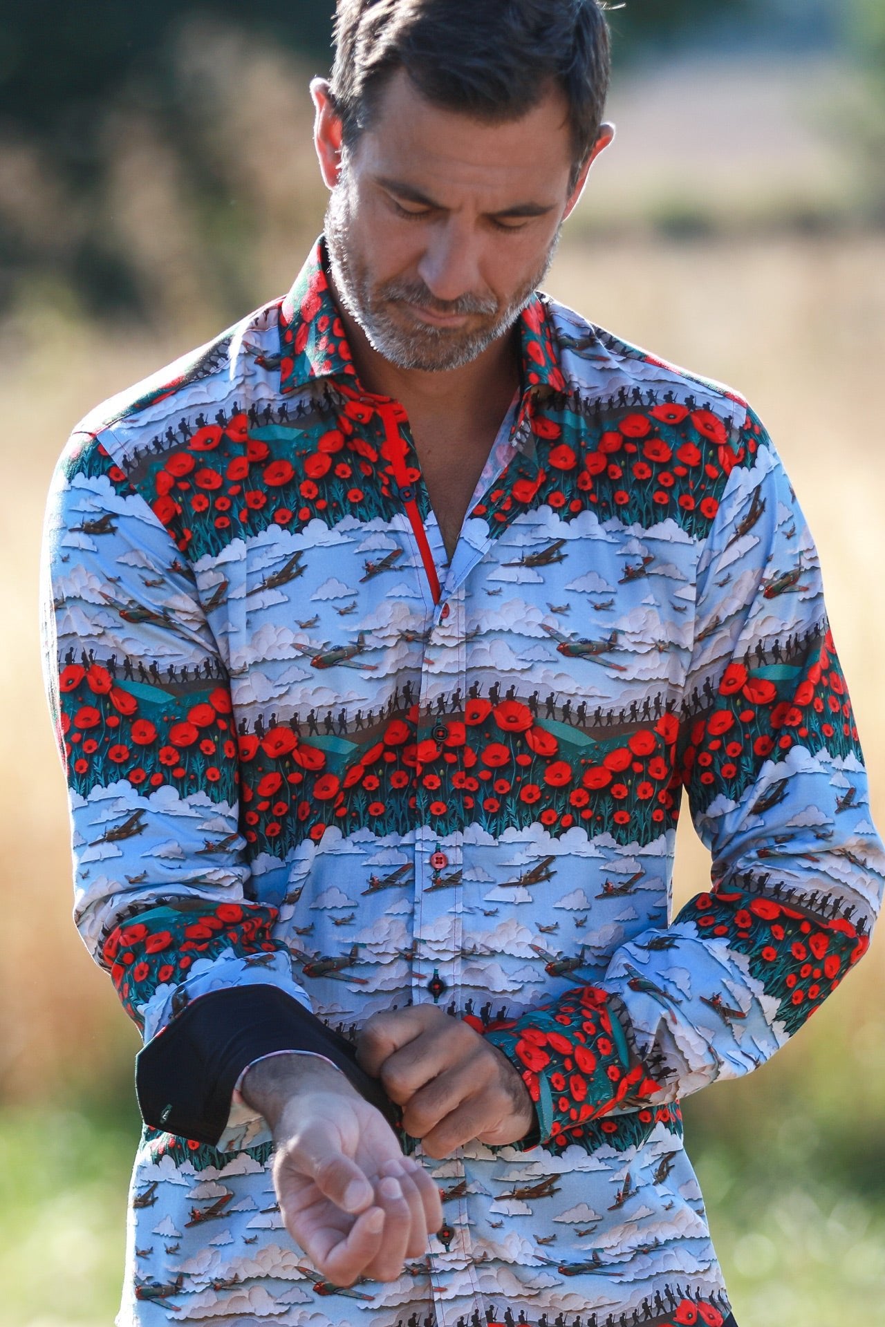 TENCEL POPPY MULTICOLOUR PRINT SHIRT - Claudio Lugli Shirts